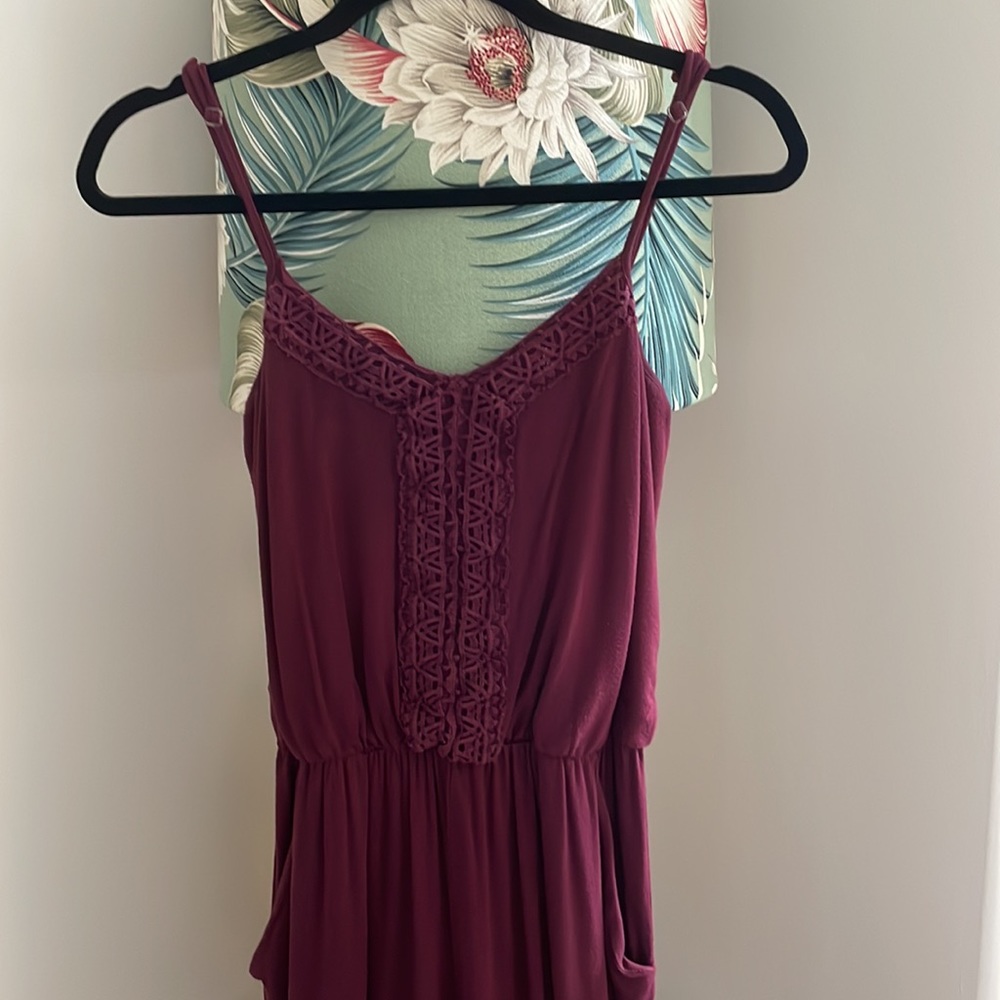 Adorable Maroon Jumpsuit with front Detail